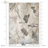 old newspaper, print, barber accessories, bowler, bow tie, scissors, comb, razor, alte Zeitung, Druck, Friseur, Friseurzubehör, Fliege, Schere, Kamm, Rasierapparat, periódico antiguo, impresión, accesorios de barbero